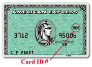 Card ID location on American Express cards
